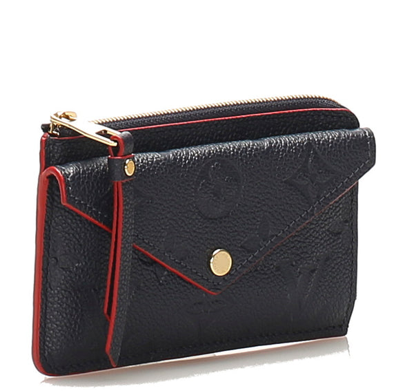 ルイ ヴィトン アンプラント ポルトカルトレクトヴェルソ M69420 ネイビー レザー コインケース ユニセックス LOUIS VUITTON 中古