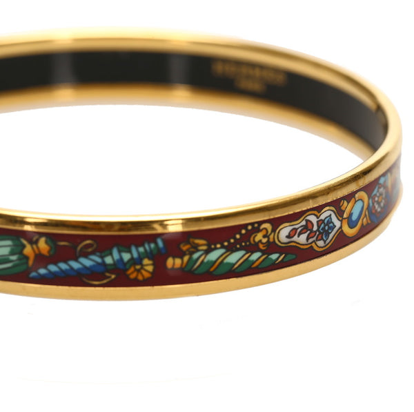 エルメス マルチカラー ゴールド メッキ バングル レディース HERMES 中古