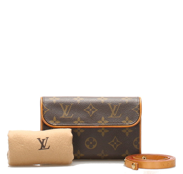 ルイ ヴィトン モノグラム フロランティーヌ M51855 ブラウン PVC レザー ウエストバッグ レディース LOUIS VUITTON 中古
