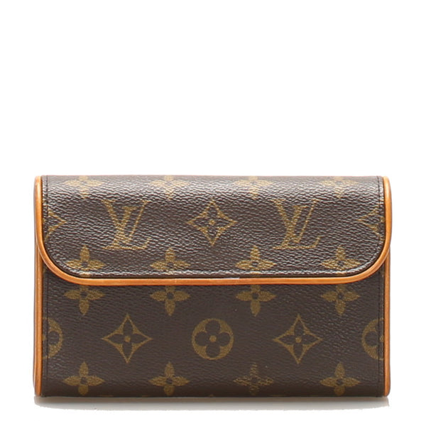 ルイ ヴィトン モノグラム フロランティーヌ M51855 ブラウン PVC レザー ウエストバッグ レディース LOUIS VUITTON 中古