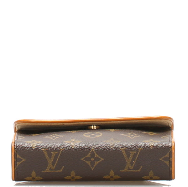 ルイ ヴィトン モノグラム フロランティーヌ M51855 ブラウン PVC レザー ウエストバッグ レディース LOUIS VUITTON 中古
