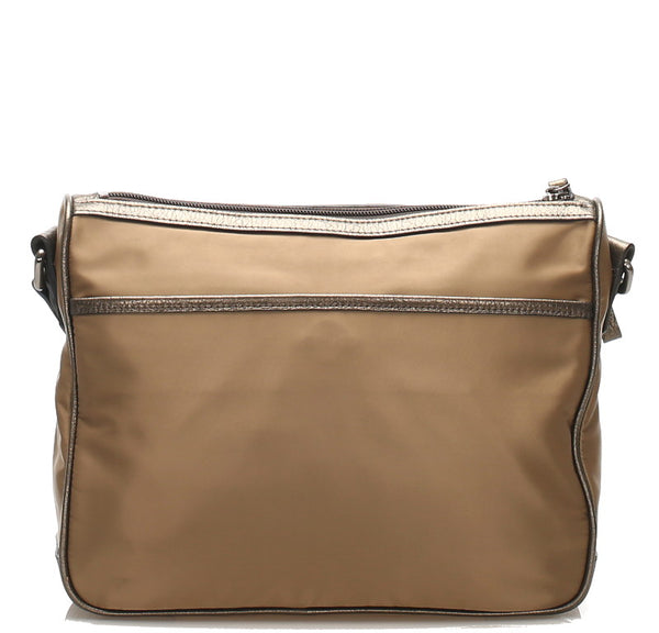 バーバリー ブラウン ナイロン レザー 斜め掛け ショルダーバッグ ユニセックス BURBERRY 中古