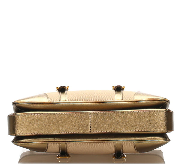 プラダ ベージュ ゴールド キャンバス レザー ハンドバッグ ショルダーバッグ 2WAY レディース PRADA 中古