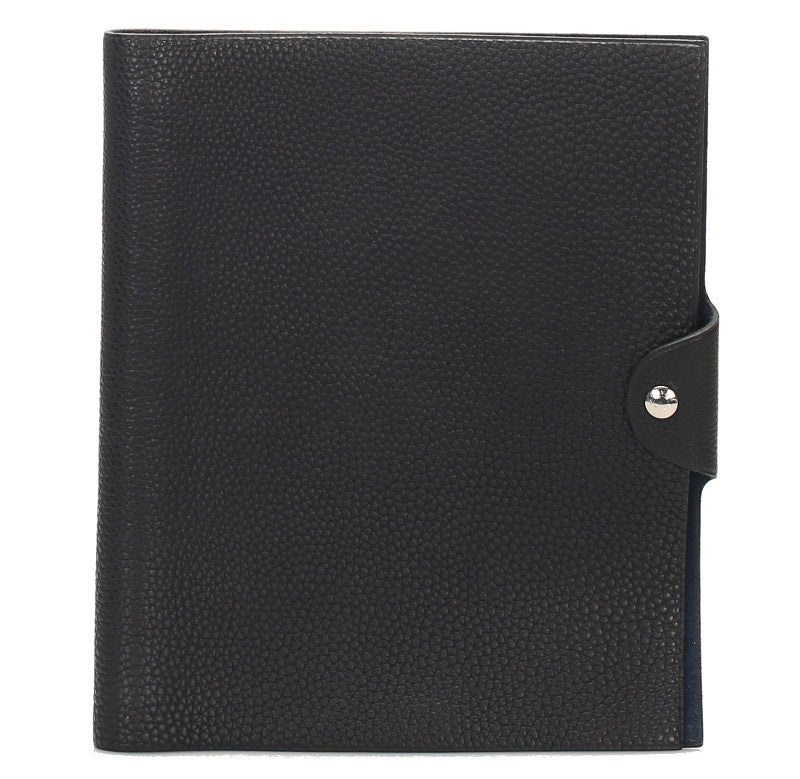 エルメス ユリス ブラック レザー 手帳カバー ユニセックス HERMES 刻印不鮮明刻印 中古