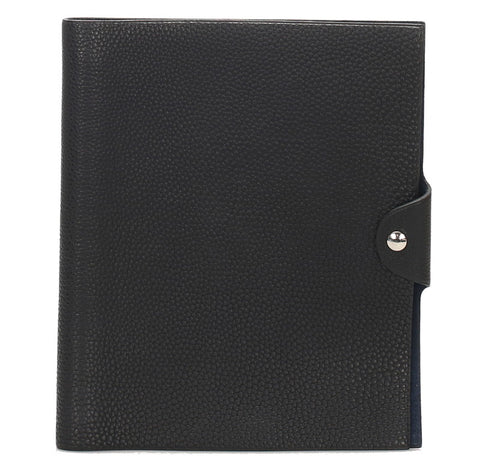 エルメス ユリス ブラック レザー 手帳カバー ユニセックス HERMES 刻印不鮮明刻印 中古