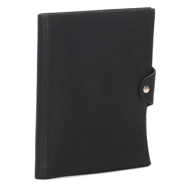 エルメス ユリス ブラック レザー 手帳カバー ユニセックス HERMES 刻印不鮮明刻印 中古