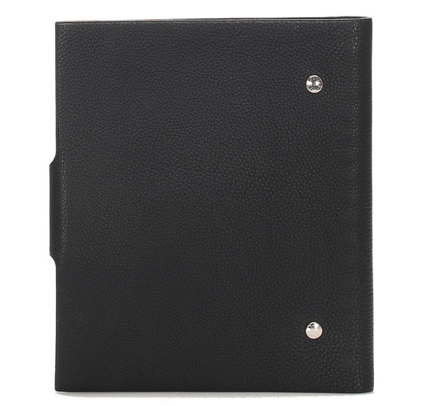 エルメス ユリス ブラック レザー 手帳カバー ユニセックス HERMES 刻印不鮮明刻印 中古