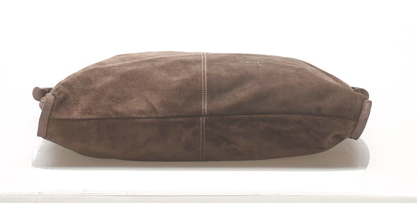 フェンディ ブラウン スウェード レザー トートバッグ ユニセックス FENDI 中古
