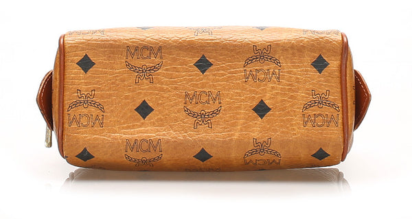 エム シー エム ブラウン 茶 レザー ハンドバッグ ユニセックス MCM 中古