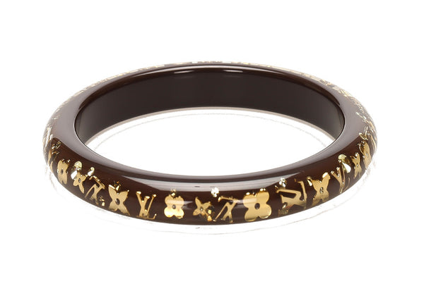 ルイ ヴィトン M65670 ブラウン プラスチック モノグラム ブラスレ アンクルージョン バングル レディース LOUIS VUITTON 中古
