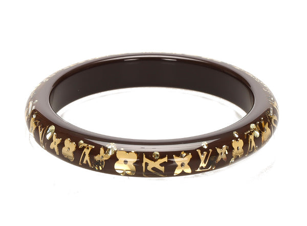 ルイ ヴィトン M65670 ブラウン プラスチック モノグラム ブラスレ アンクルージョン バングル レディース LOUIS VUITTON 中古