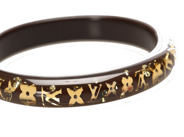 ルイ ヴィトン M65670 ブラウン プラスチック モノグラム ブラスレ アンクルージョン バングル レディース LOUIS VUITTON 中古