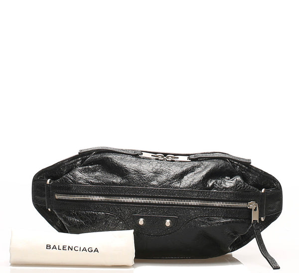 バレンシアガ ブラック 黒 レザー ウエストバッグ ユニセックス BALENCIAGA 中古