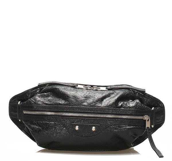 バレンシアガ ブラック 黒 レザー ウエストバッグ ユニセックス BALENCIAGA 中古