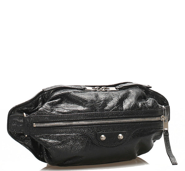 バレンシアガ ブラック 黒 レザー ウエストバッグ ユニセックス BALENCIAGA 中古