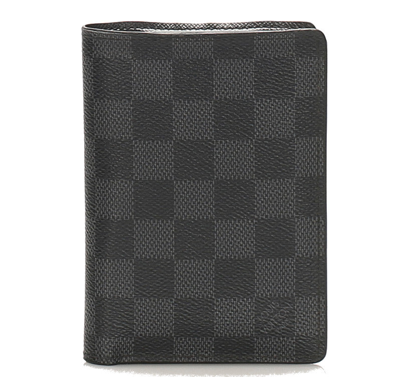 ルイ ヴィトン ダミエグラフィット ポルトフォイユ・レギュラー N61226 グレー レザー 二つ折り財布 メンズ LOUIS VUITTON 中古