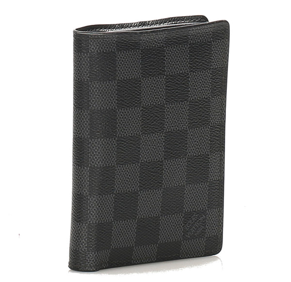 ルイ ヴィトン ダミエグラフィット ポルトフォイユ・レギュラー N61226 グレー レザー 二つ折り財布 メンズ LOUIS VUITTON 中古
