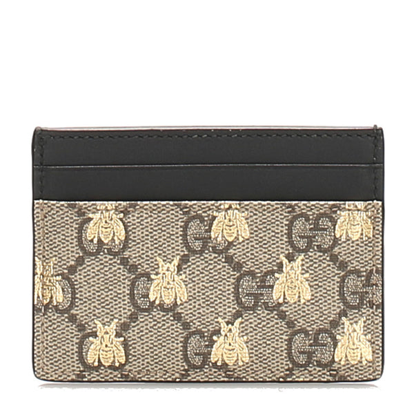 グッチ GGスプリーム ビー 233166 PVC レザー カードケース レディース GUCCI 中古