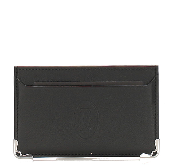 カルティエ ブラック 黒 レザー カードケース ユニセックス CARTIER 中古