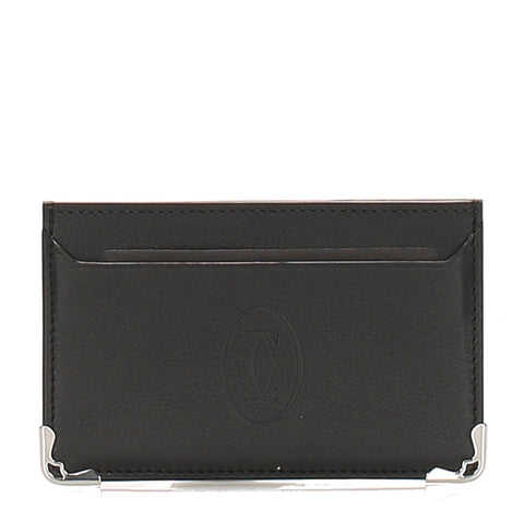 カルティエ ブラック 黒 レザー カードケース ユニセックス CARTIER 中古