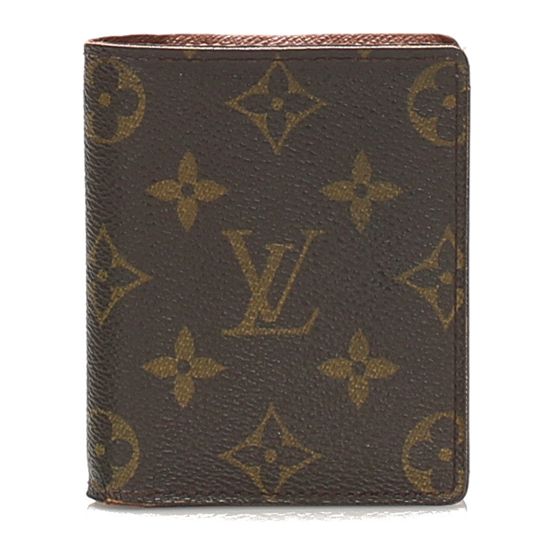 ルイ ヴィトン ブラウン 茶 PVC レザー 二つ折り財布 ユニセックス LOUIS VUITTON 中古