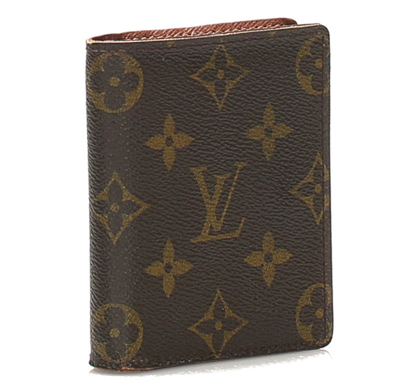 ルイ ヴィトン ブラウン 茶 PVC レザー 二つ折り財布 ユニセックス LOUIS VUITTON 中古