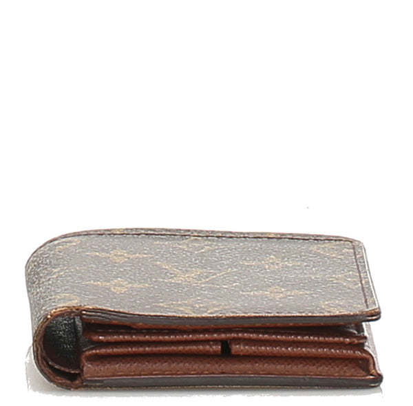 ルイ ヴィトン ブラウン 茶 PVC レザー 二つ折り財布 ユニセックス LOUIS VUITTON 中古