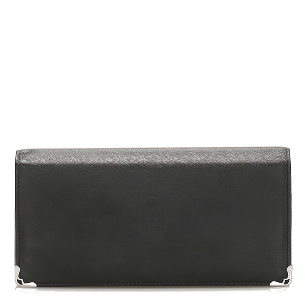 カルティエ ブラック 黒 レザー 長財布 ユニセックス CARTIER 中古