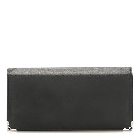 カルティエ ブラック 黒 レザー 長財布 ユニセックス CARTIER 中古