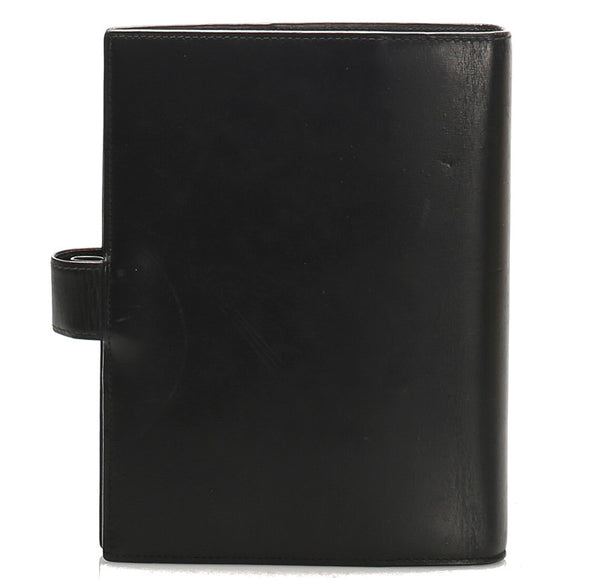 カルティエ ブラック 黒 レザー 手帳カバー ユニセックス CARTIER 中古