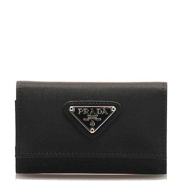 プラダ ブラック 黒 ナイロン レザー キーケース レディース PRADA 中古