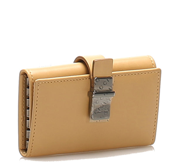 グッチ 6連 ベージュ レザー キーケース レディース GUCCI 中古