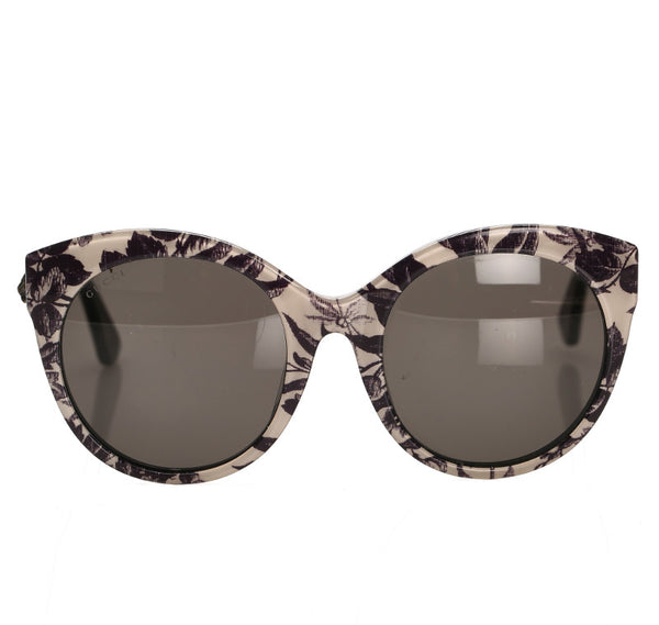 グッチ ネイビー ホワイト プラスチック サングラス レディース GUCCI 中古