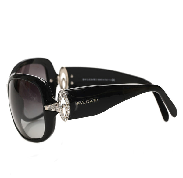 ブルガリ ブラック 黒 プラスチック サングラス レディース BVLGARI 中古