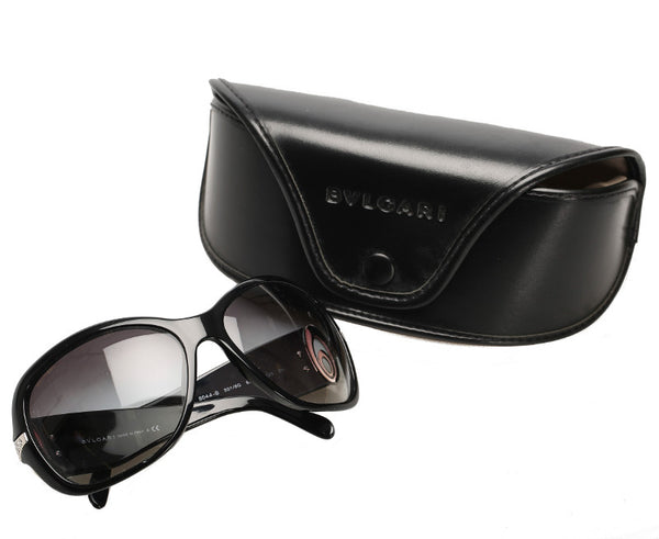 ブルガリ ブラック 黒 プラスチック サングラス レディース BVLGARI 中古