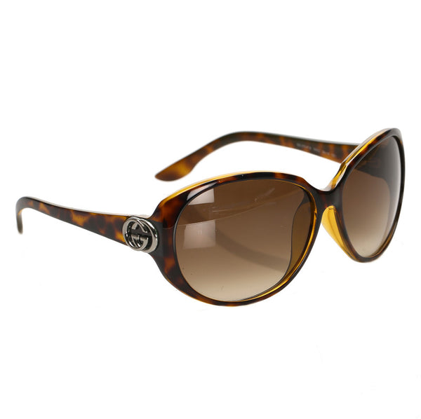グッチ GG ブラウン 茶 プラスチック サングラス レディース GUCCI 中古