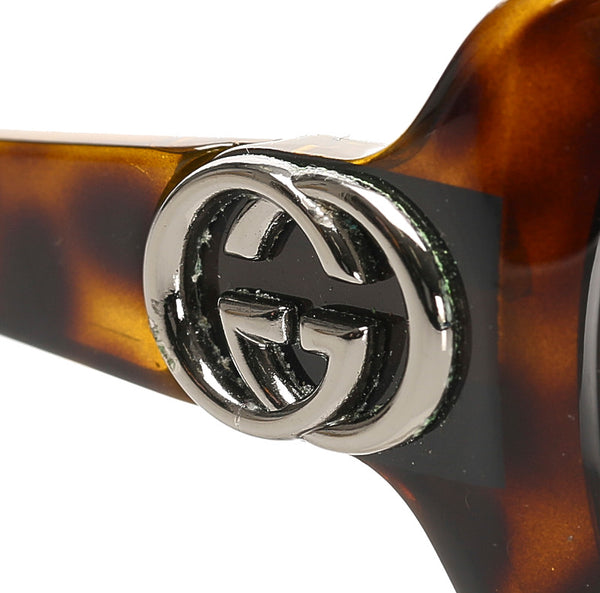 グッチ GG ブラウン 茶 プラスチック サングラス レディース GUCCI 中古