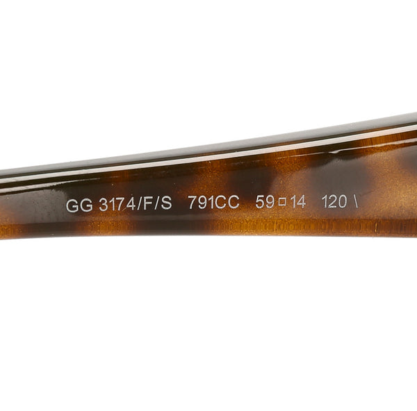 グッチ GG ブラウン 茶 プラスチック サングラス レディース GUCCI 中古