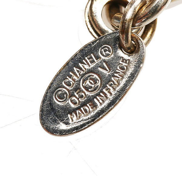 シャネル ロゴ ココマーク 05 V シルバー メタル ブレスレット レディース CHANEL 中古