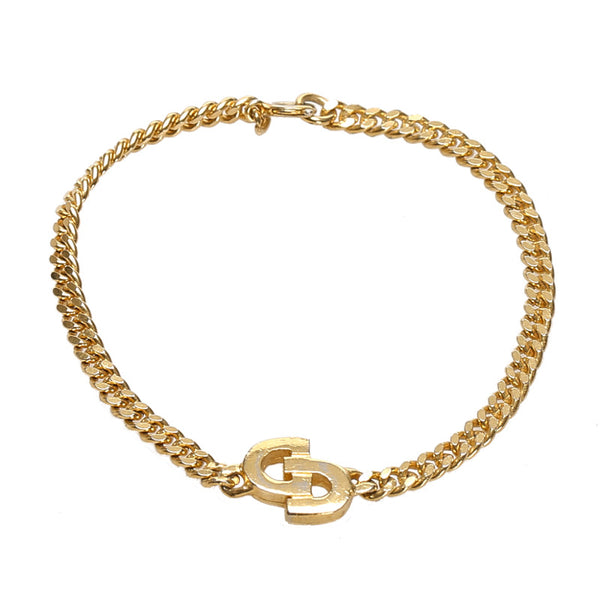 ディオール ゴールド メッキ ラインストーン ブレスレット レディース Dior 中古