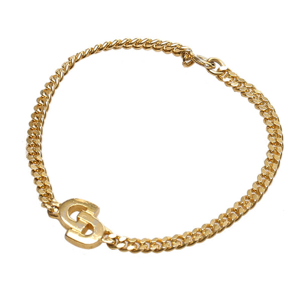 ディオール ゴールド メッキ ラインストーン ブレスレット レディース Dior 中古