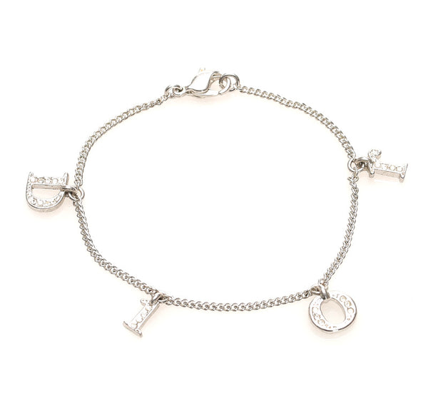 ディオール シルバー メタル ストーン ブレスレット レディース Dior 中古