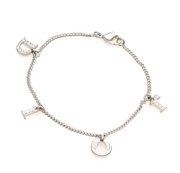 ディオール シルバー メタル ストーン ブレスレット レディース Dior 中古