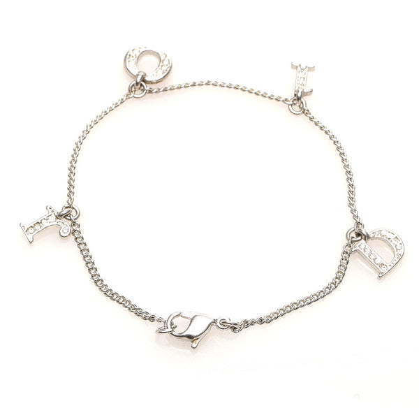 ディオール シルバー メタル ストーン ブレスレット レディース Dior 中古