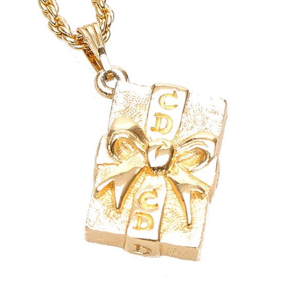 ディオール リボン ゴールド メッキ ネックレス レディース Dior 中古
