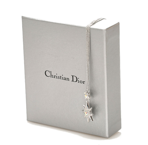ディオール ラインストーン メタル ネックレス レディース Dior 中古