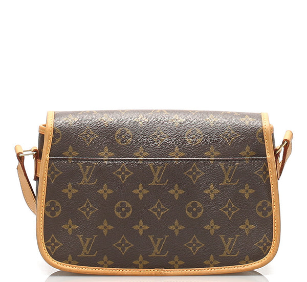 ルイ ヴィトン モノグラム ソローニュ M42250 ブラウン 茶 PVC レザー ショルダーバッグ  LOUIS VUITTON 中古