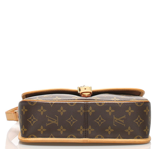 ルイ ヴィトン モノグラム ソローニュ M42250 ブラウン 茶 PVC レザー ショルダーバッグ  LOUIS VUITTON 中古