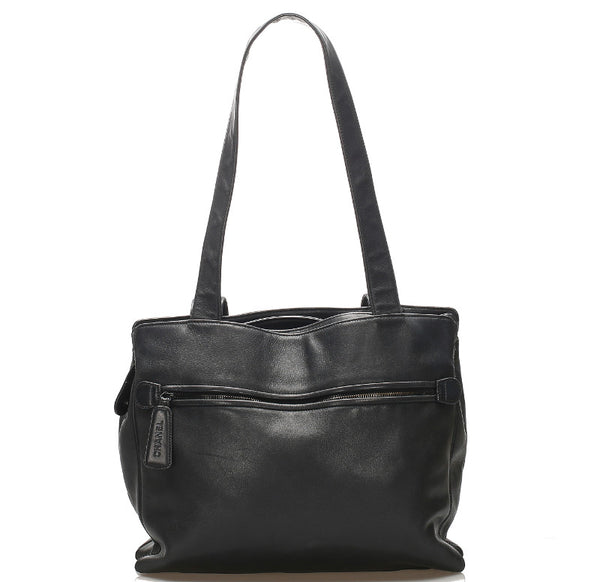 シャネル ココマーク ブラック 黒 ラムスキン ショルダーバッグ レディース CHANEL 中古