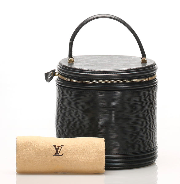 ルイ ヴィトン エピ カンヌ M48032 ブラック 黒 レザー ハンドバッグ レディース LOUIS VUITTON 中古